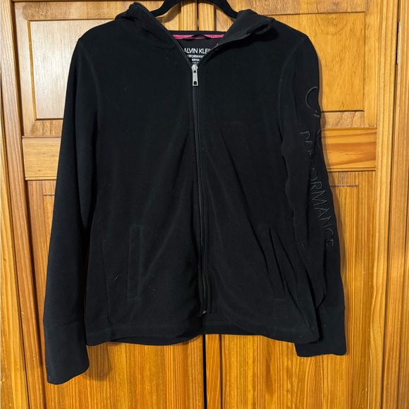 Calvin Klein Zip Up Jacket Women’s Size Small Black - Picture 1 of 4